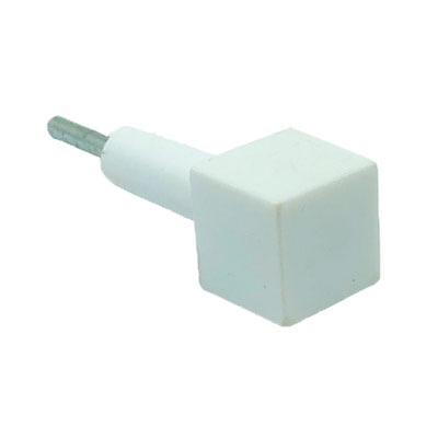 BOTÃO QUADRADO 14MM BRANCO COM PINO