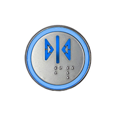 BOTÃO COM BRAILLE LED AZUL 32MM 12 / 24V FECHA PORTA