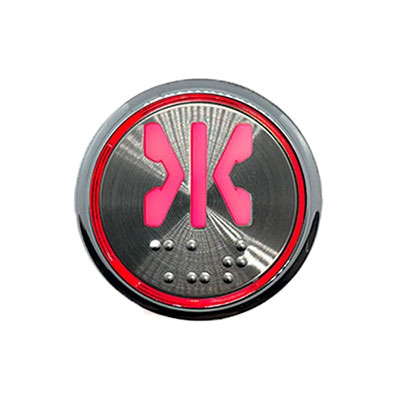 BOTÃO COM BRAILLE LED VERMELHO 35,6MM FECHA PORTA