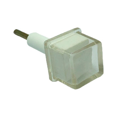 BOTÃO QUADRADO 18MM BRANCO COM PINO