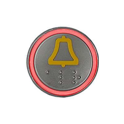 BOTÃO COM BRAILLE LED VERMELHO 32MM 12 / 24V ALARME