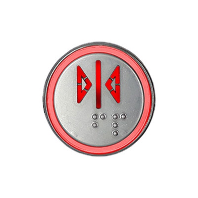 BOTÃO COM BRAILLE LED VERMELHO 32MM FECHA PORTA