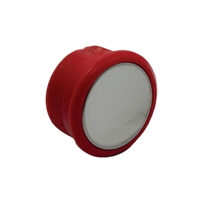 BOTÃO CÔNCAVO ESPELHADO VERMELHO EMERGÊNCIA